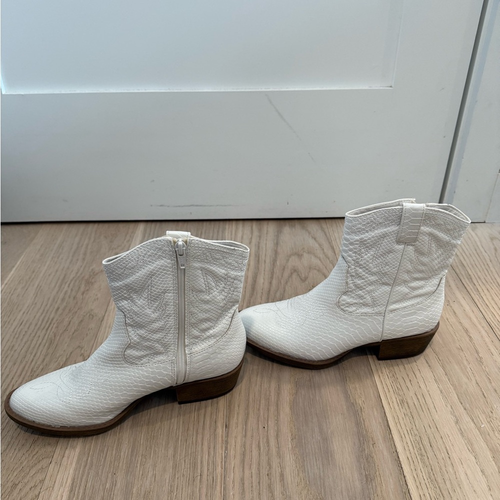 White Ankle Cowboy Boots